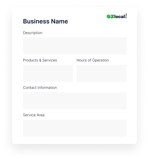 Business Listing Form Sample